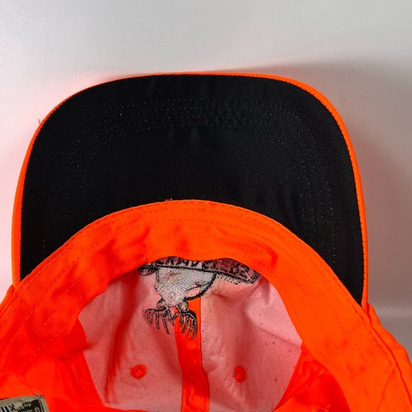 Buckmasters Blaze Safety Orange Adjustable Straphook Hat Cap Hunt Fish OSFA - Picture 9 of 10
